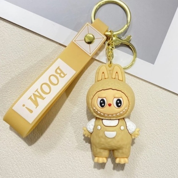 Labubu Accessories - Adorable Apricot Colored Bunny Labubu Keychain NEW with Tags